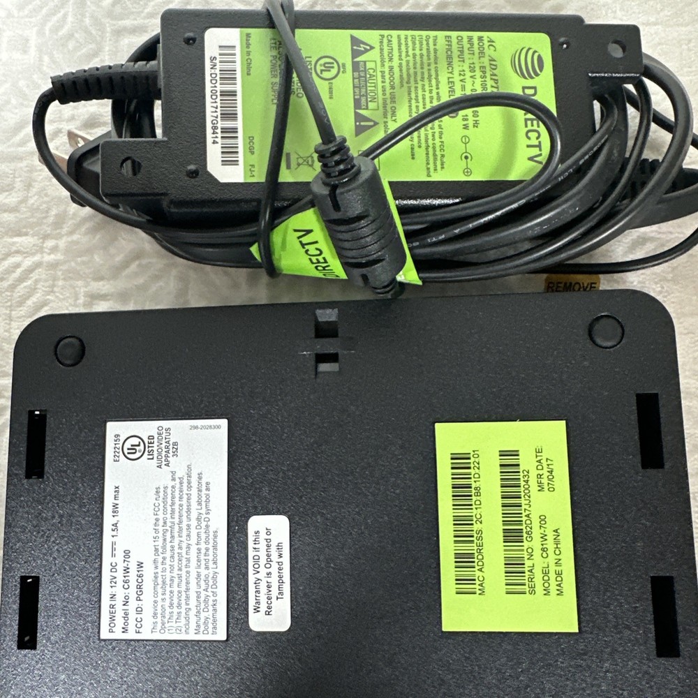 Direct TV Receiver Model C61W-700 - Includes Power Supply Cable