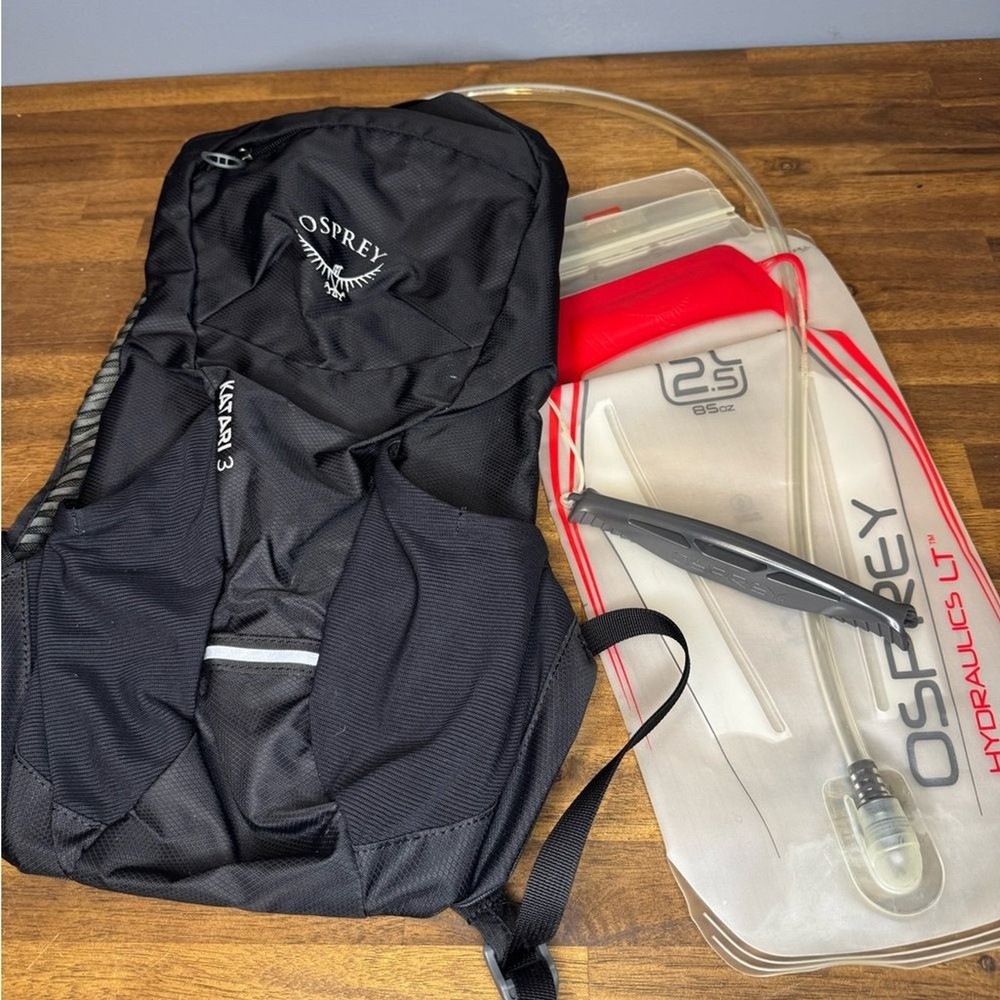 Osprey Katari 3 Black Hydration Backpack, 2.5L (85oz)