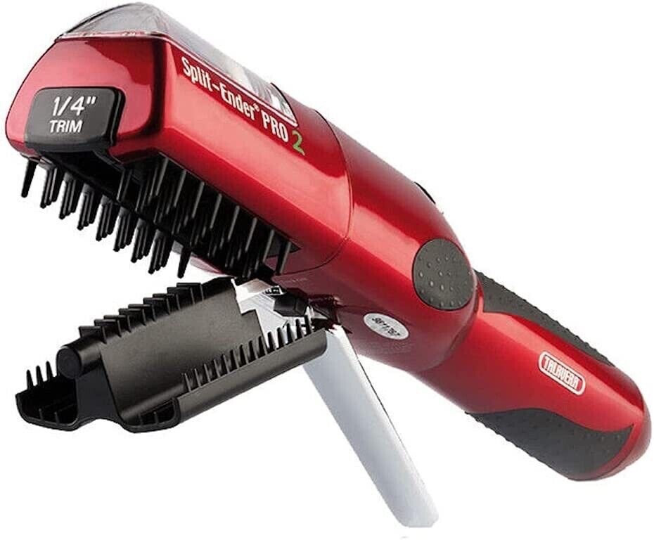 Split Ender PRO2 Cordless Rechargeable for Damaged Split Ends, Hair Trimmer Red