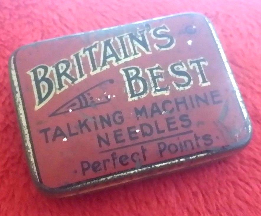 PG034 - BRITAIN'S BEST NEEDLES EMPTY 11/16 Gramophone Tips Tin Box
