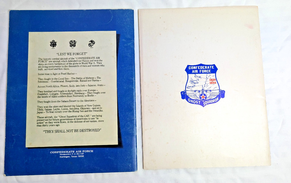 WW2 USAAF Confederate Air Force Ghost Squadron 1939-1945 Reference Book
