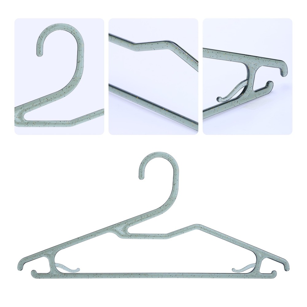 Plastic Durable Space Saving Clothes Hangers 20 Packs Green