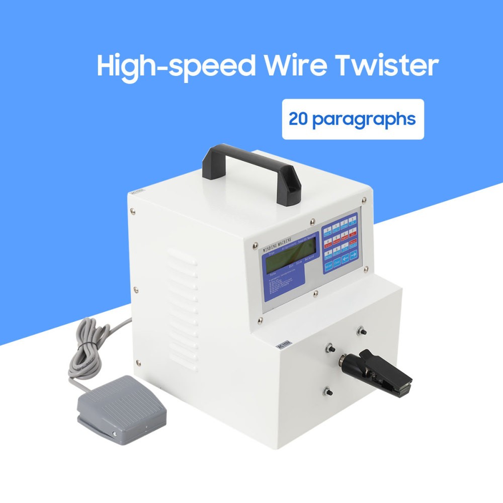 Wire Twister Automatic Wire Twisting Machine High-Speed w/LCD Display Adjustable