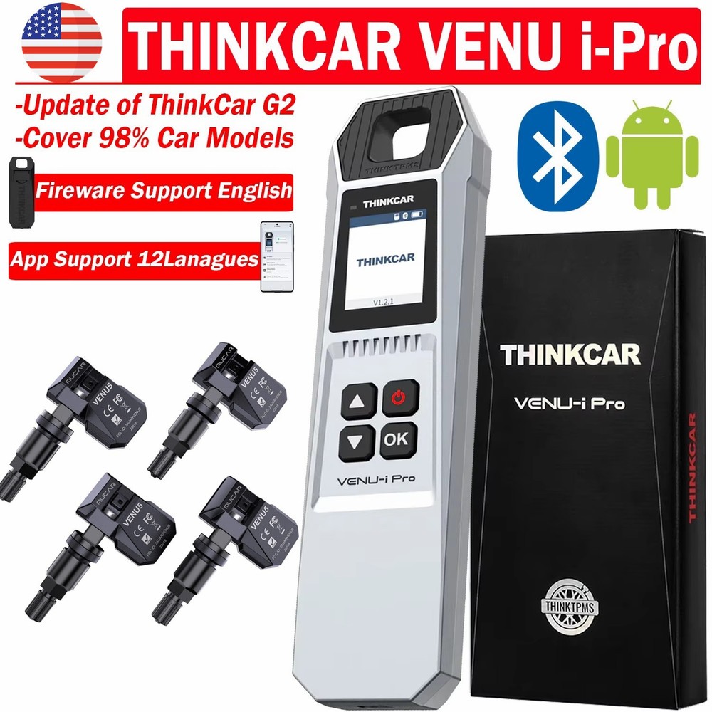 THINKTPMS VENU iPro TPMS Programmer Sensor Relearn Activate Tire Pressure Light