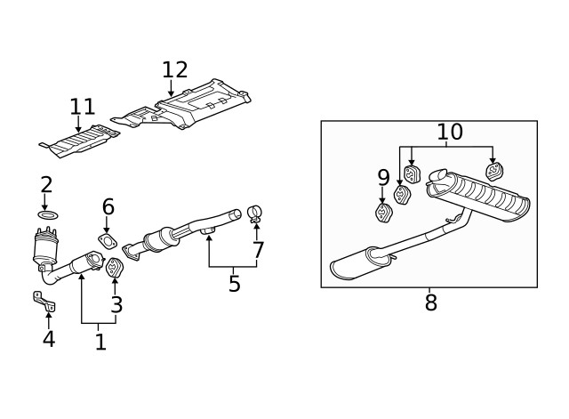 Genuine GM Exhaust Front Bracket 23128666
