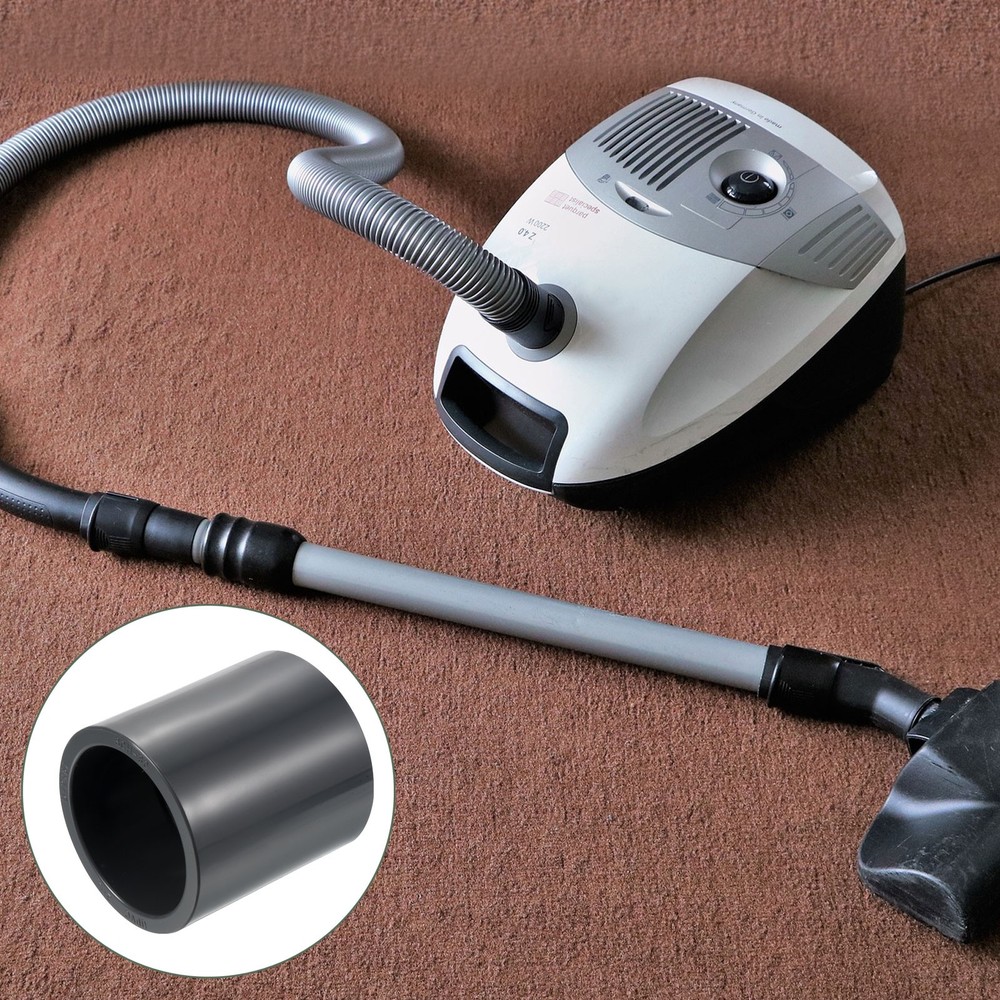 2 Pcs UPVC Fitting, Straight Adapter Connector Socket Schedule 80 (Gray, 2-1/2")