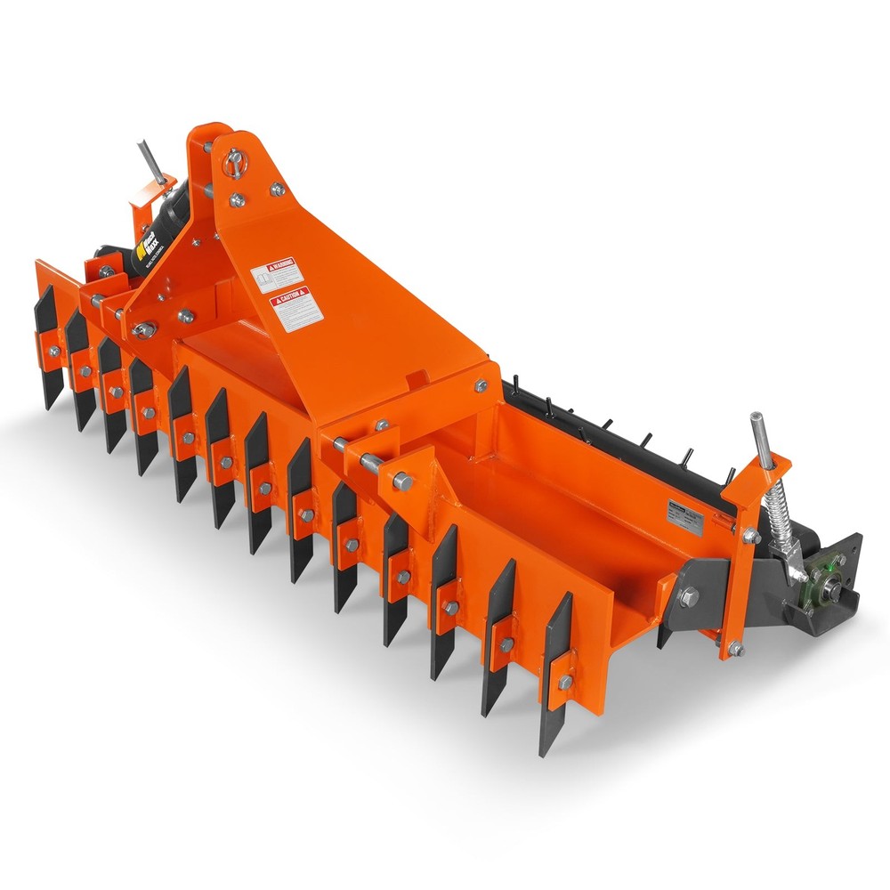 3 Point Hitch Tractor 72" Soil Pulverizer Attachment, Single Spiked Roller,TSP72