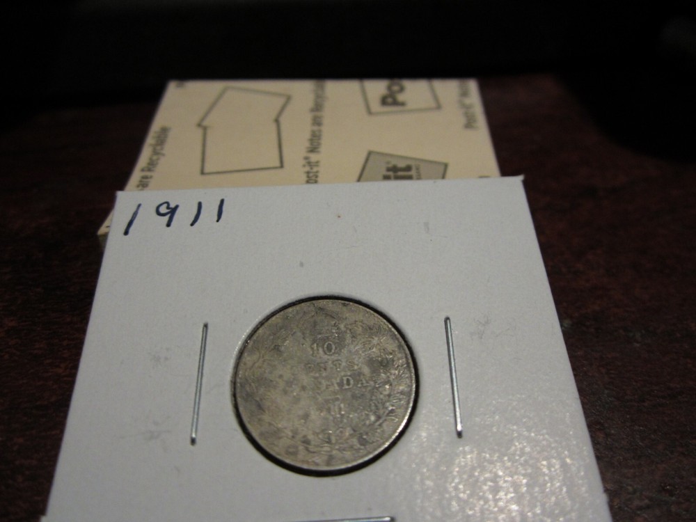 1911 - Canada 10 cent - Silver Canadian dime