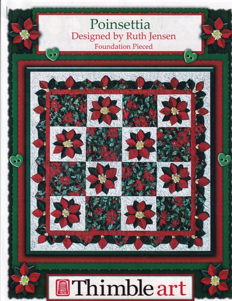 Thimbleart Quilt Pattern Poinsettia by Ruth Jensen