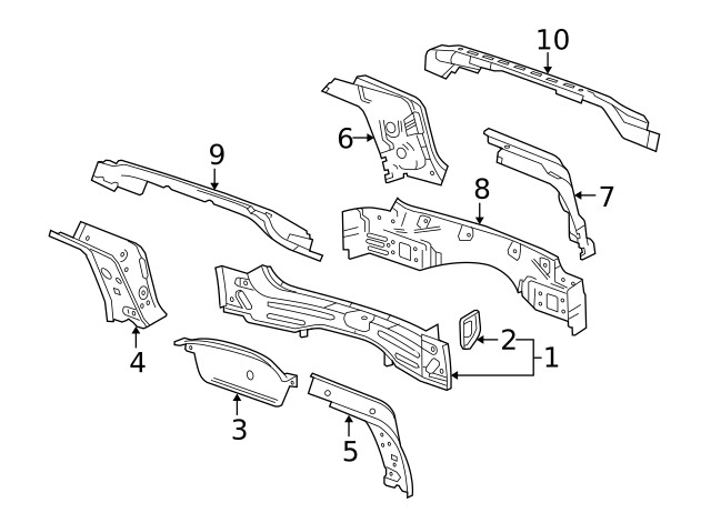 Genuine GM Front Floor Panel Extension 20756238