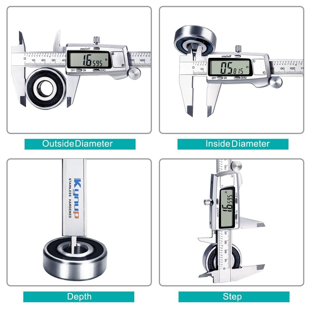 Kynup Digital Caliper, Caliper Measuring Tool, 6 Inch Standard, Silver
