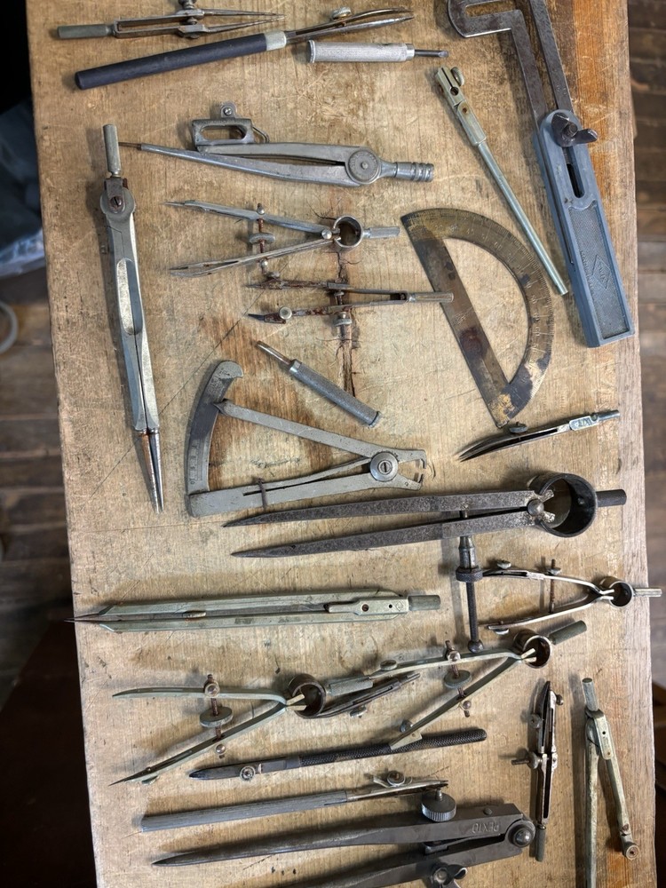 Vintage Machinist & Drafting Tools large lot.