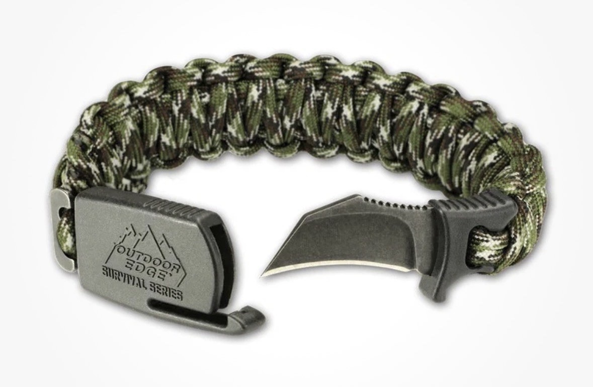 Outdoor Edge ParaClaw Medium Camo Paracord Knife Bracelet