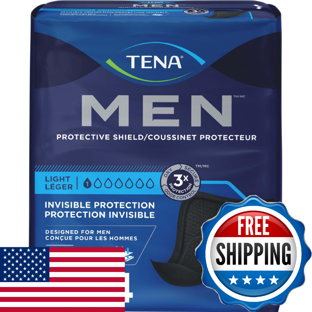 Tena Men Light Incontinence Protective Shield for Men, Bladder Control, Discrete