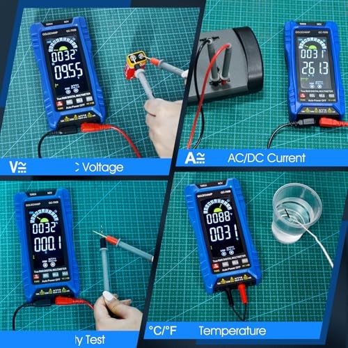 Digital Multimeter TRMS 6000 Counts, Auto-Ranging Voltmeter with NCV, Measures