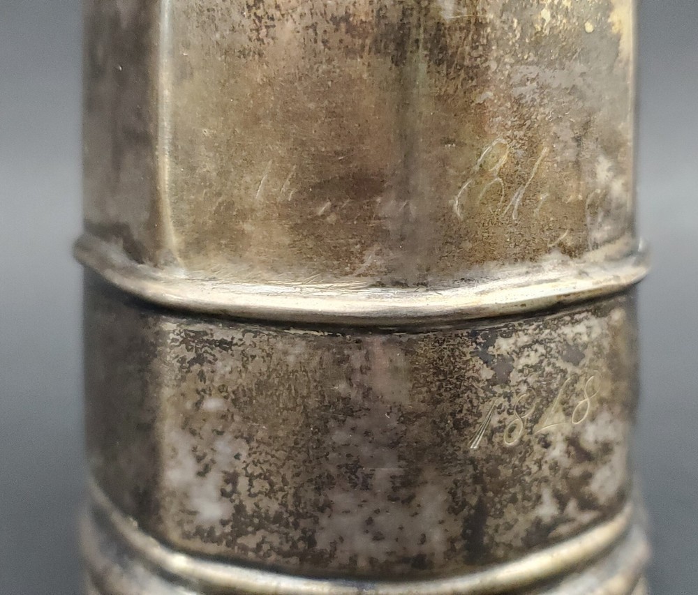 Antique J. Mood Charleston, Very rare, Solid Silver, Circa 1850, Drinking Cup