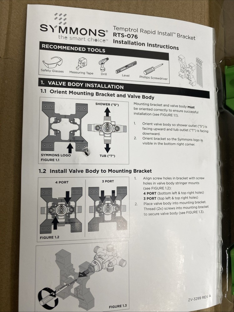 SYMMONS RTS-076 TEMPTROL INSTALL BRACKET