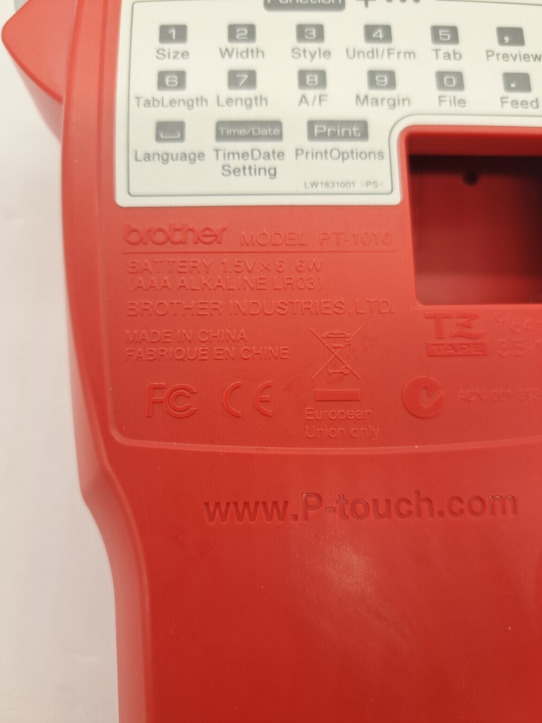 Brother P-Touch PT-1010 Red Label Maker