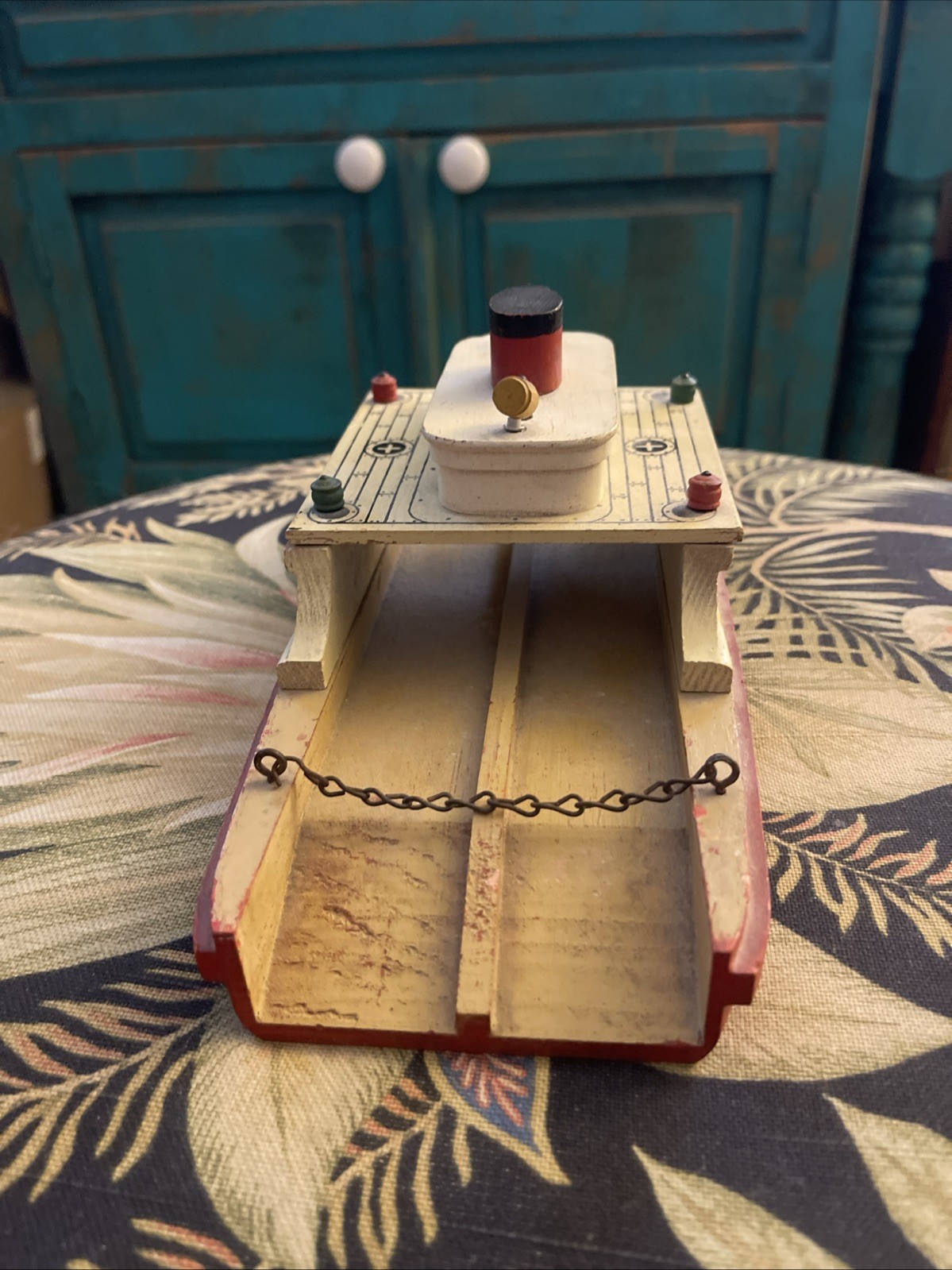 Vintage Toys Wooden Ferry Boat