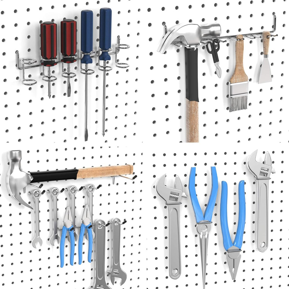 Pegboard Hooks, Peg Board Accesories, for Organizing Various Tools, 146 Pieces,