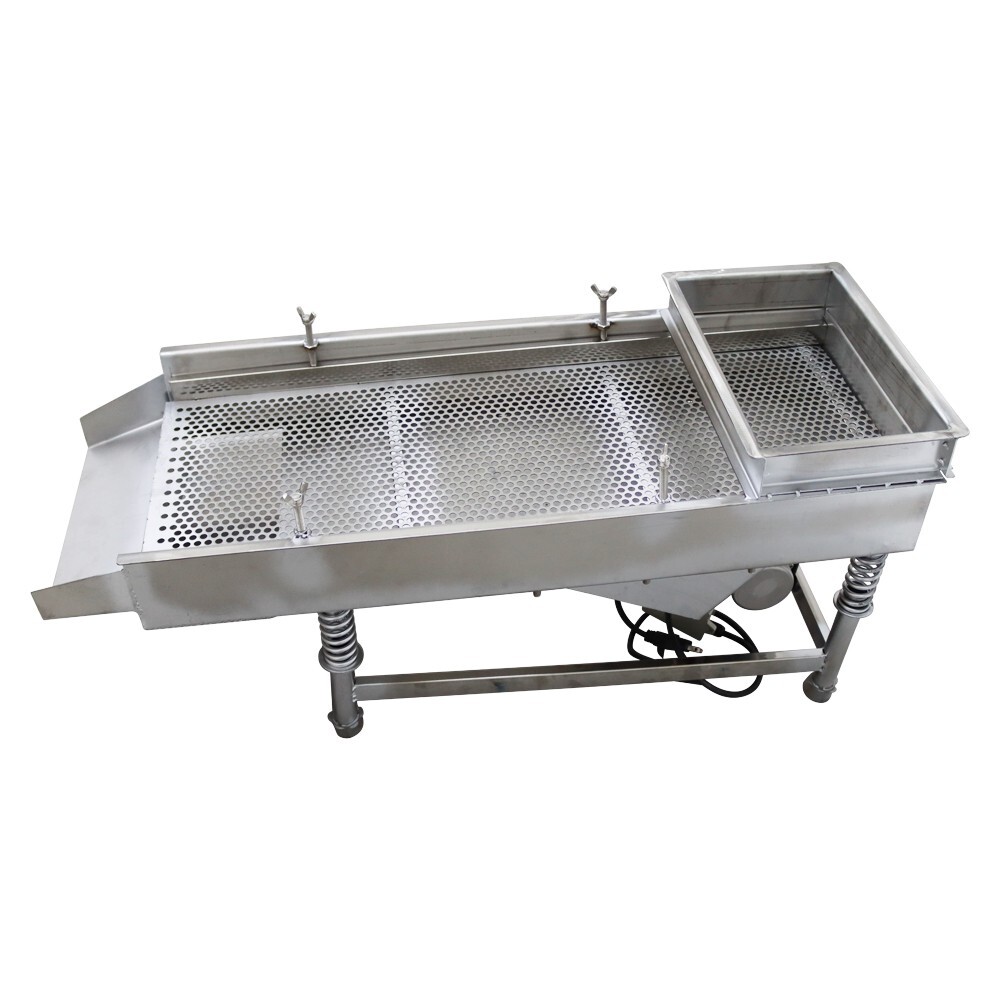 Single Layer Stainless Steel Electric Linear Vibrating Screen Sifter 8mm Screen