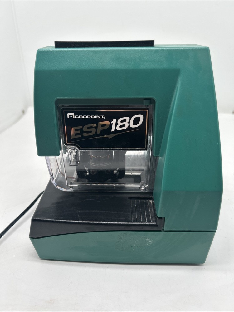 Acroprint ESP180 Time Clock W/Power Supply Powers ON!