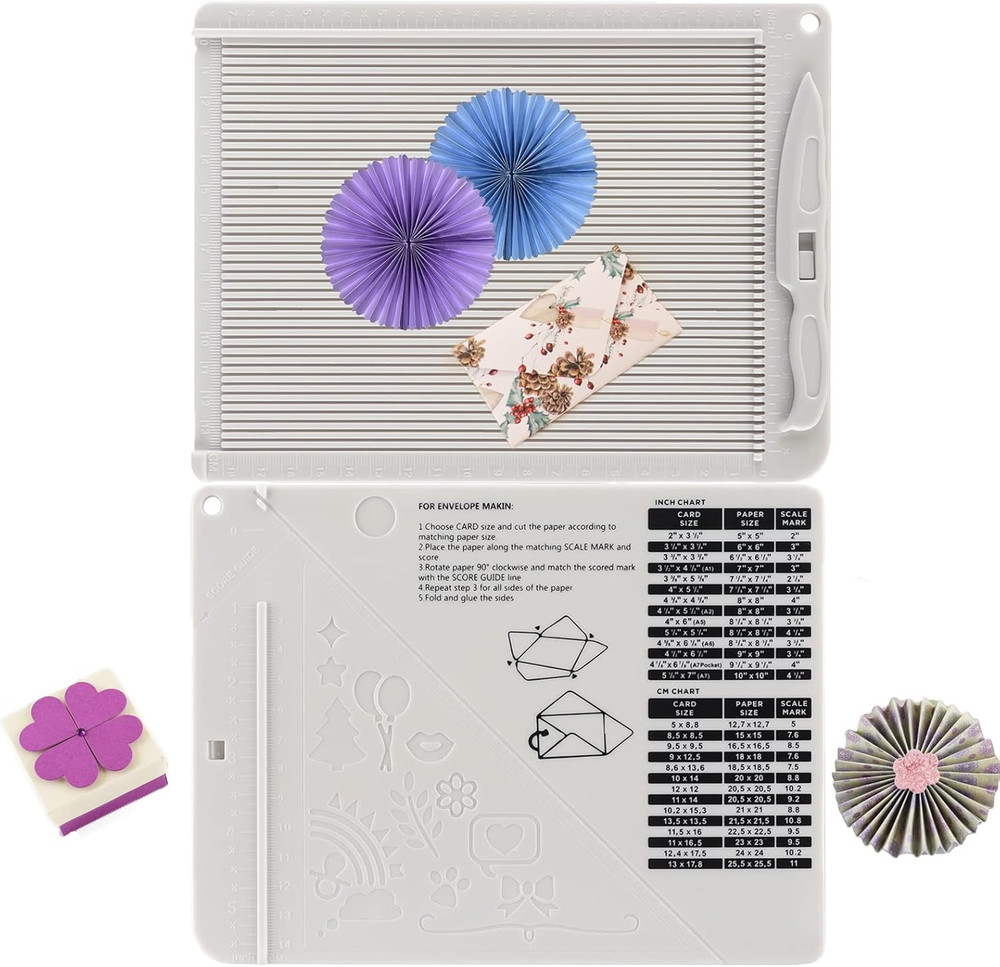 6.4"X 8.5" Mini Score Board Multi-Purpose Scoring Board Envelope Maker with Bone