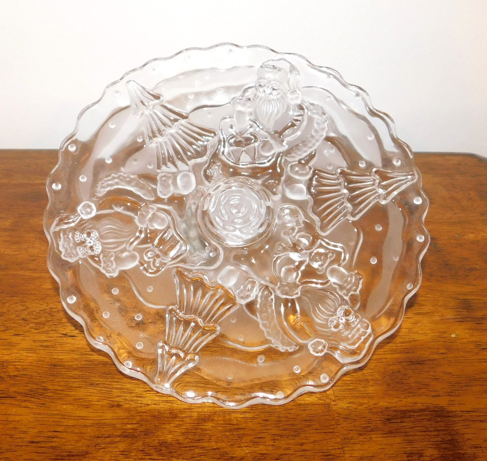 Gorham North Pole Express Footed Christmas Serving Plate in Box