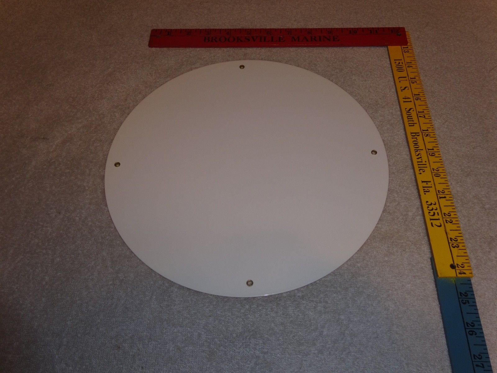 VINTAGE FLYING A GASOLINE WHITE 11 3/4" PORCELAIN METAL SERVICE STATION OIL SIGN