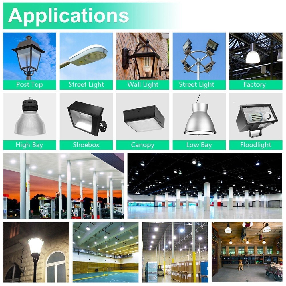 2-Pack 100Watt LED Corn Light AC480V E39 Base For Garage Factory Workshop Bulb
