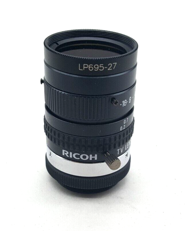 Ricoh FL-HC1212B-VG 1/2" 12mm F1.2 Manual Iris C-Mount Lens w/ Locking Screws