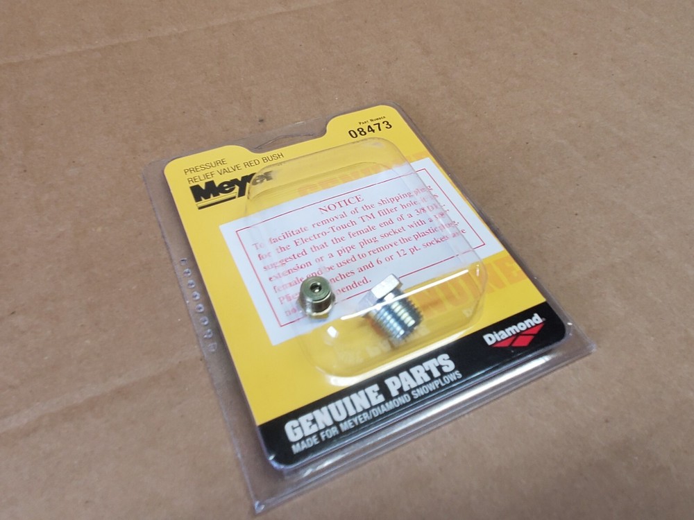 Genuine OEM Meyer 08473 Snow Plow Pressure Relief Valve Fill Cap E47 E57 E60 E58