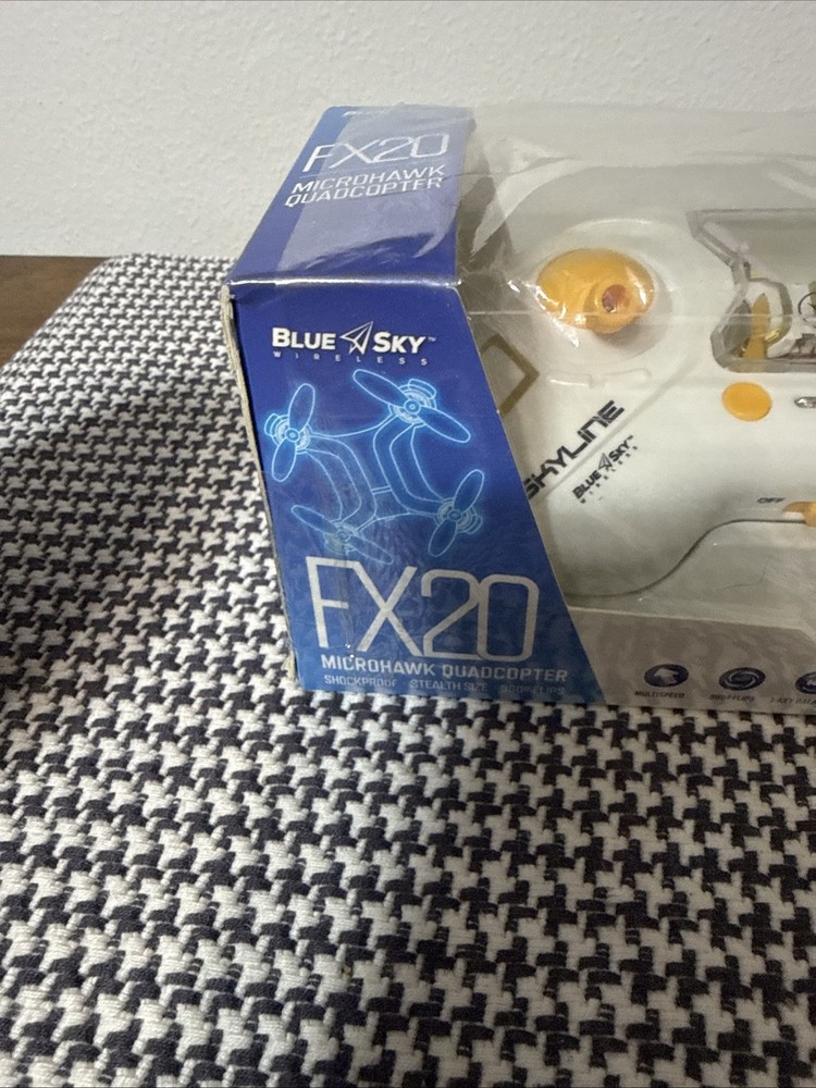 Blue Sky Skyline FX20 Microhawk Quadcopter Mini Drone Easy To Fly Yellow Knobs