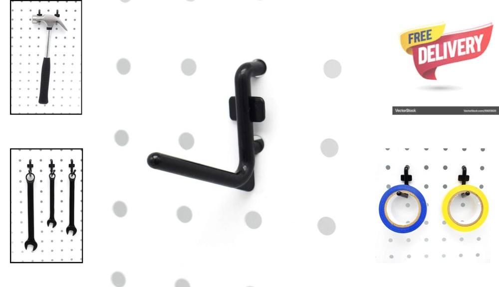Durable 100 Count L Style Pegboard Hooks - Rust-Resistant Tool Accessories