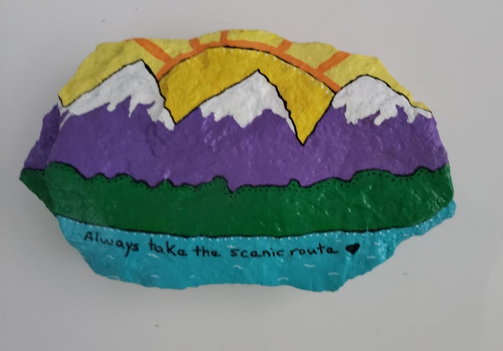 Hand Painted Rock - Large