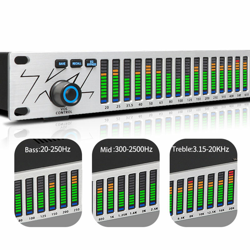 TKL T99 Digital Equalizer EQ Audio Equalizer Spectrum Display For KTV Stage
