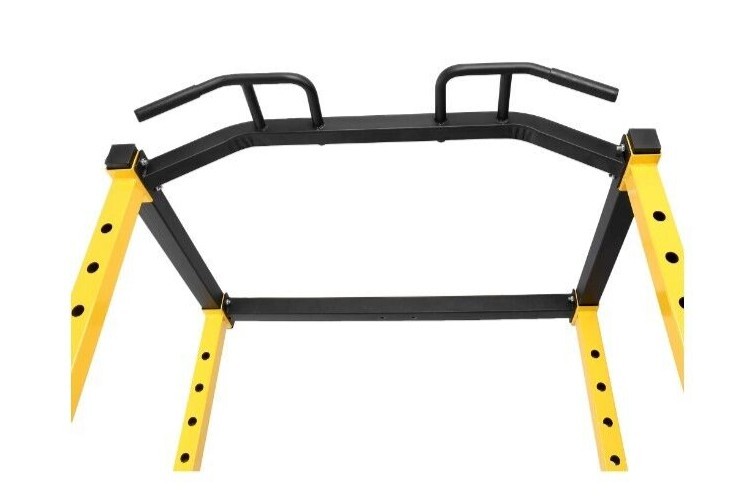  1000lb Capacity Multi-Function Adjustable Power Cage Power Rack Yellow 