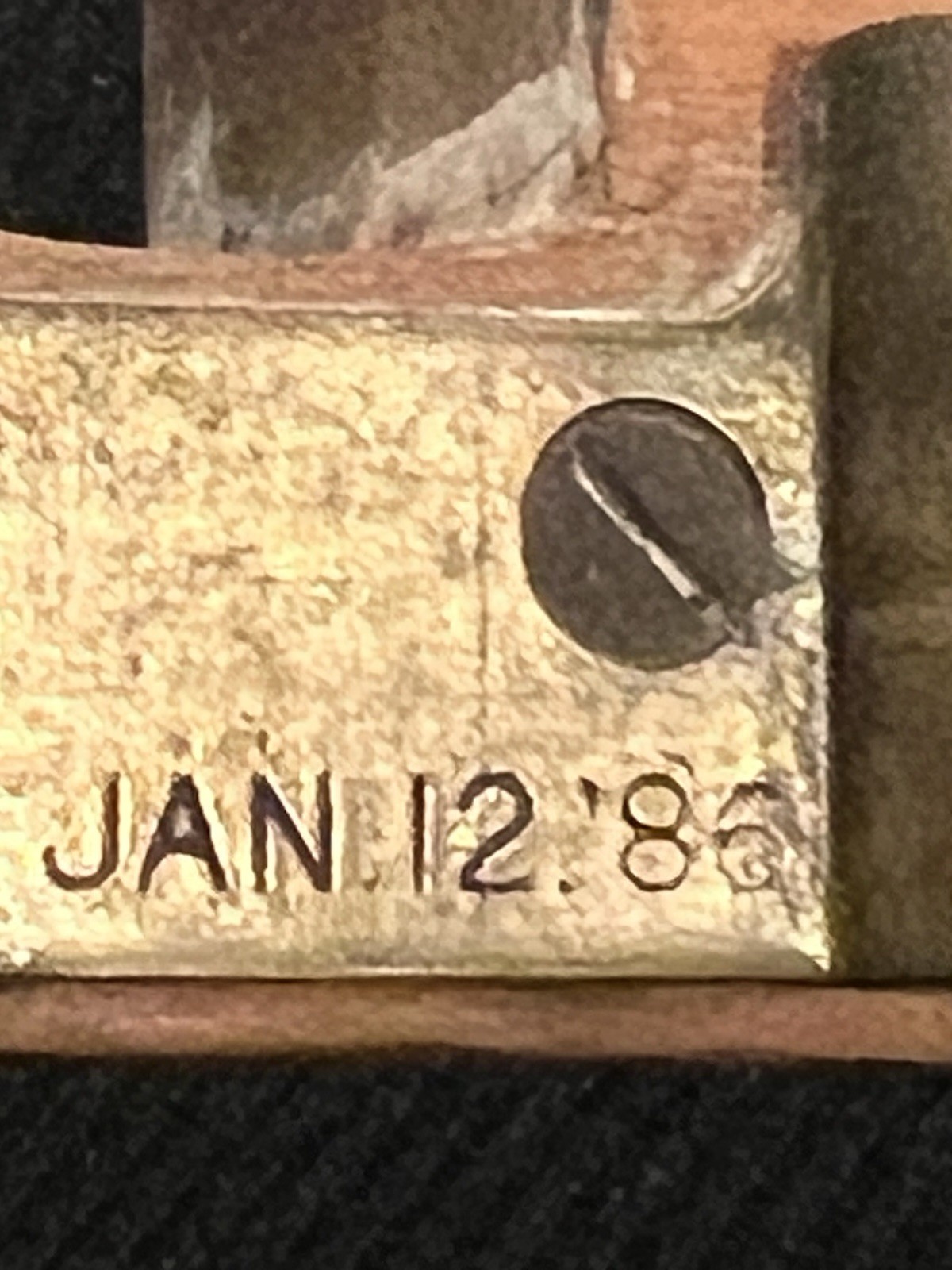 Antique Wooden Marking Gauge Mortise Marking Gauge Brass Patent Jan 12 1886