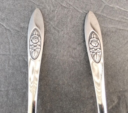 Vintage 2 Rogers Oneida Ltd Stainless SPRING VALLEY Pattern Salad Forks