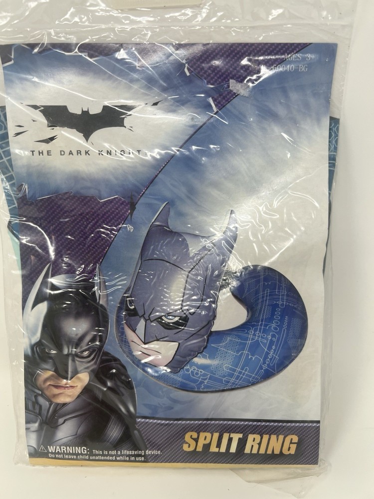 NEW In Package DC Comics Dark Knight BATMAN Split Ring Inflatable Float for Pool