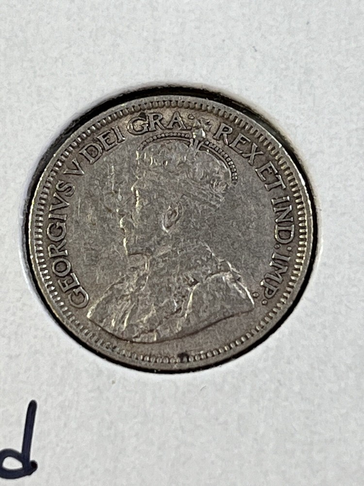 1936 Canada 10 Cents Silver Coin Cleaned