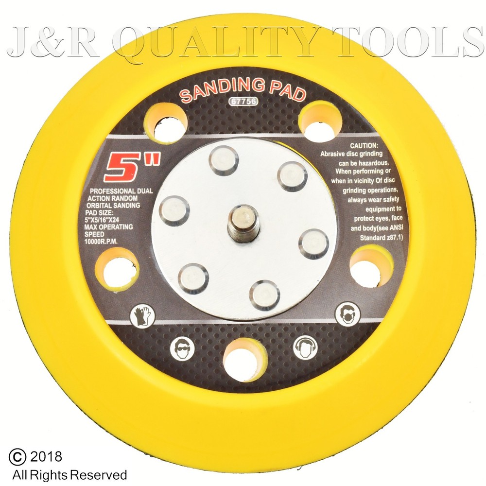(2) 5" Hook and Loop Face Sanding Pad for Vacuum