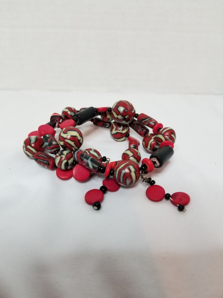 Handcrafted Spring Beaded Bracelet Ooak