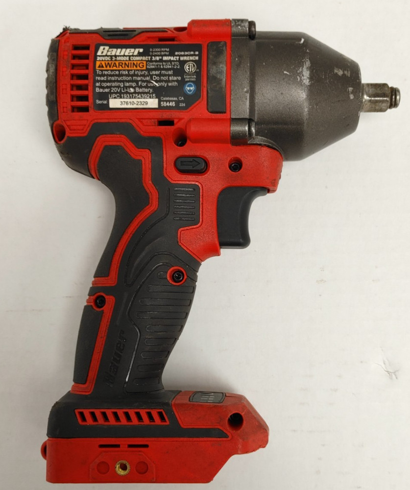BAUER 20 VOLT 3/8" CORLDESS IMPACT WRENCH (TOOL ONLY)