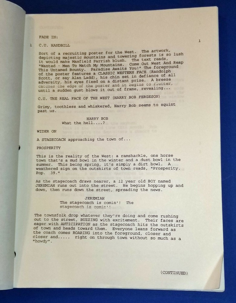 WAGONS EAST original script JOHN CANDY RICHARD LEWIS action comedy 1994