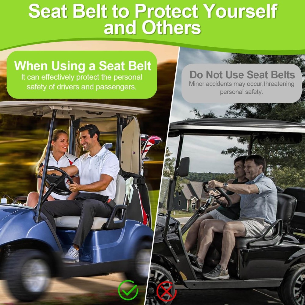 LEAPGOMAX Retractable 61" DOT Seatbelts, Universal 2 Point Adjustable 1 Set