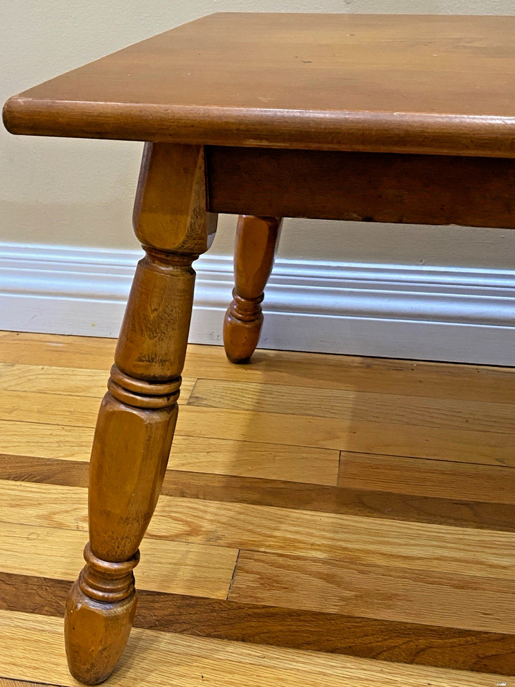 Mid Century Solid Oak End Table ~ Two Tiers