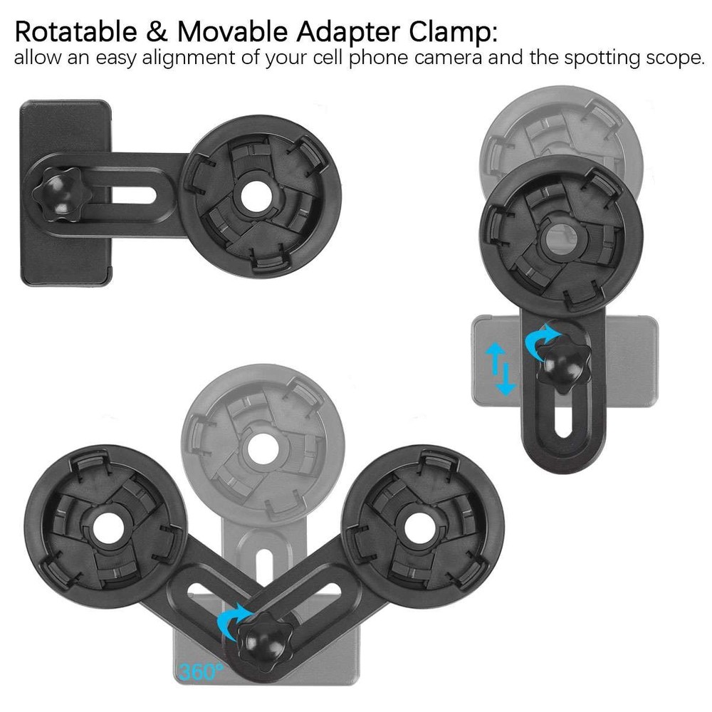 Cell Phone Universal Adapter Mount Binocular Monocular Spotting Scope Telescope