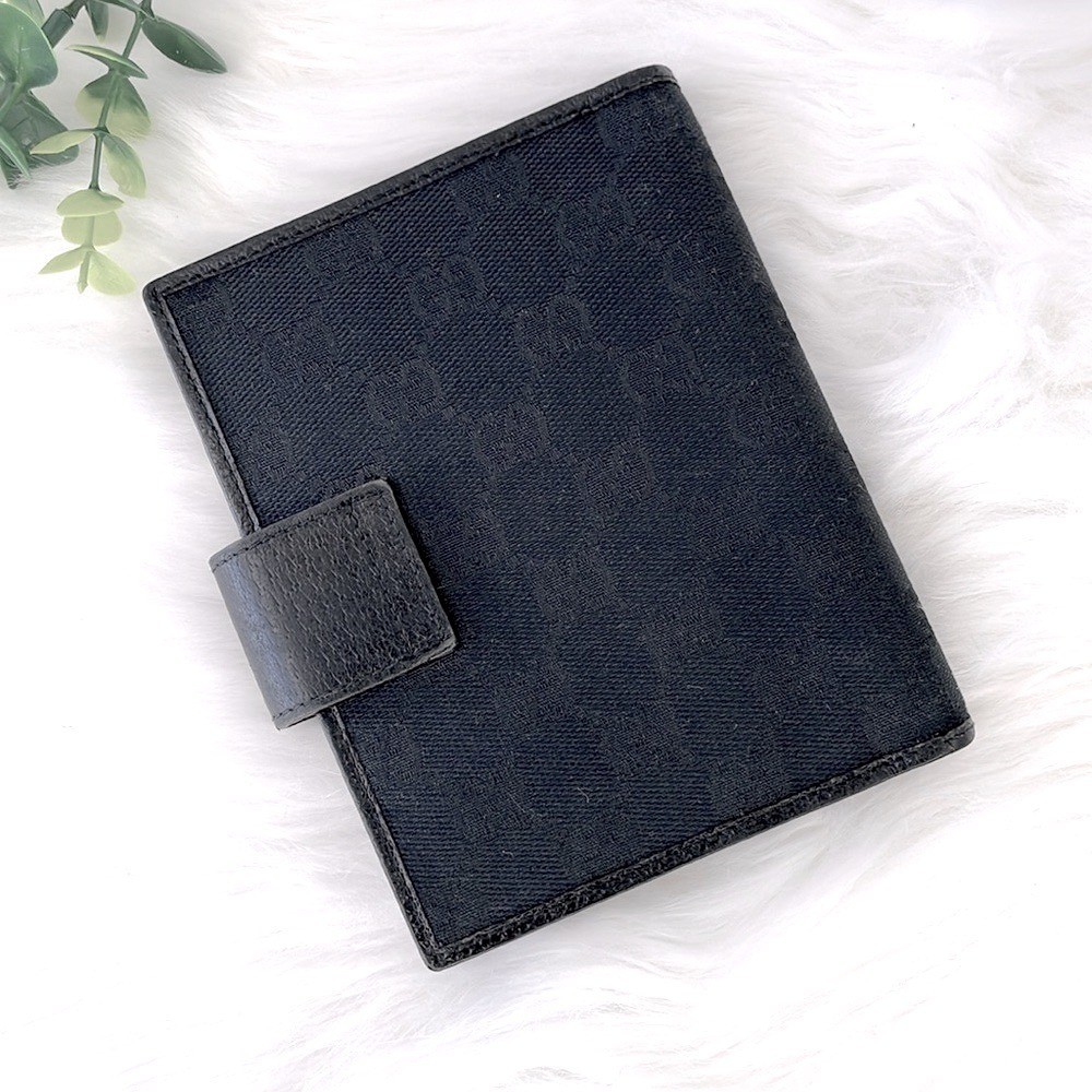 Gucci Black Monogram Agenda