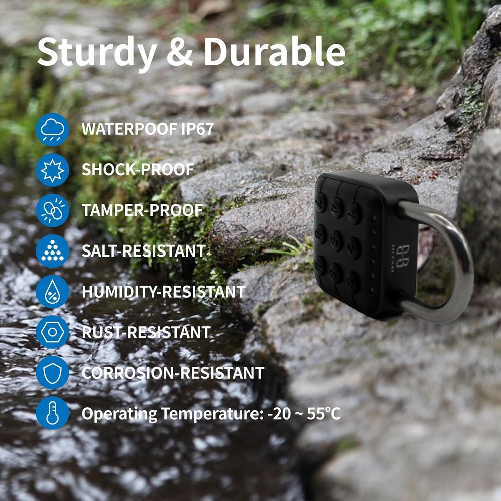 6 Digit Combination Lock for Locker, Smart Padlock, Gym Locker Lock with Code...